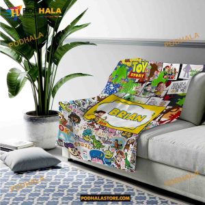 Custom Name Disney Toy Story Blanket, Toy Story Characters Christmas Gift
