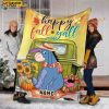 Custom Name Eeyore Halloween Blanket, Pooh Bear Disney Sofa Blanket