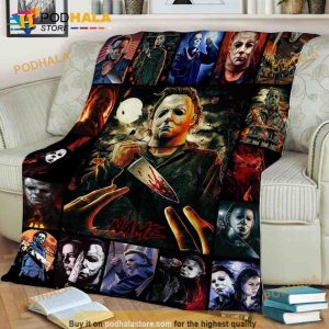 Custom Name Horror Fleece Blanket Scary Movie Michael Myers Blanket 2