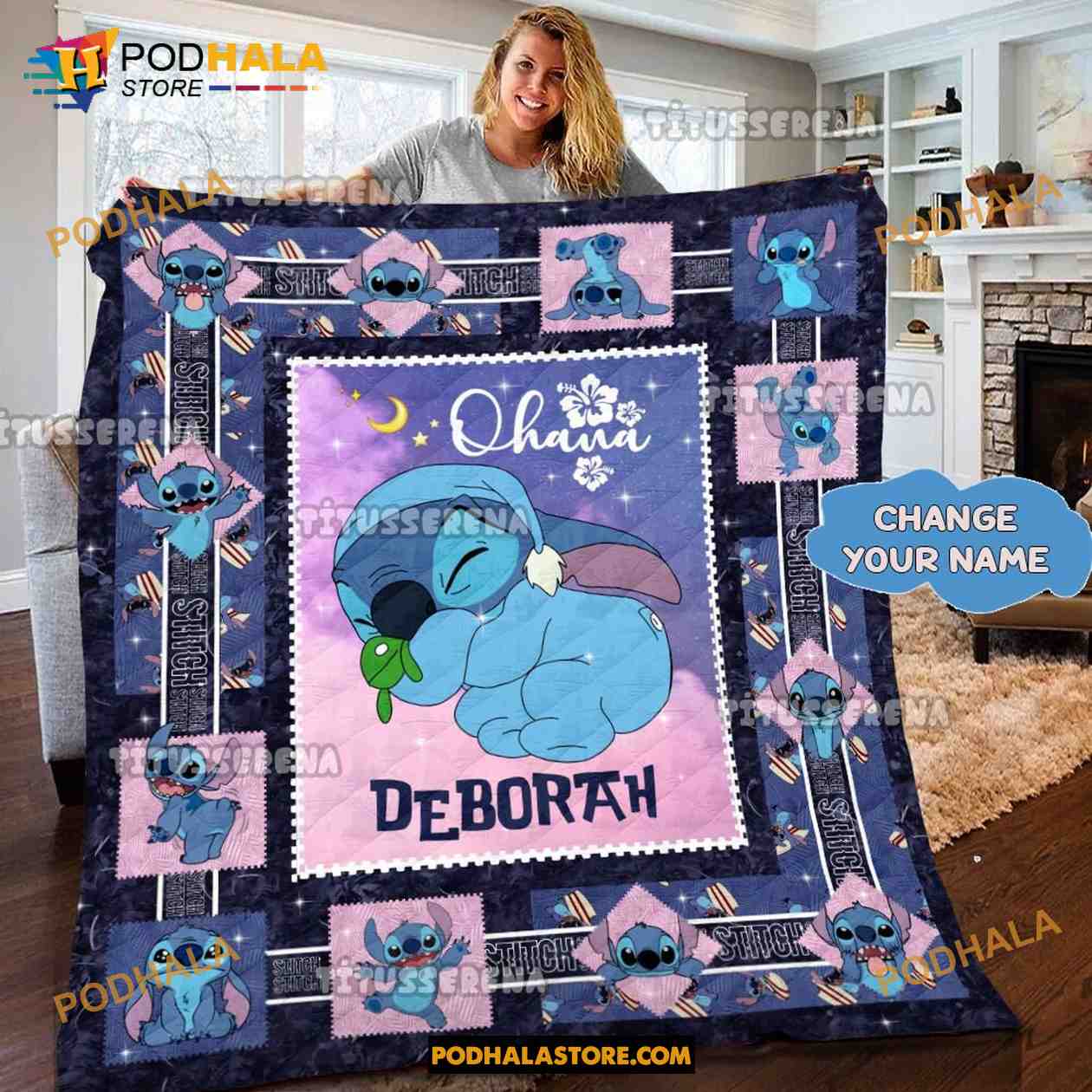 Custom Disney Stitch Blanket, Lilo And Stitch Gifts For Fans - Bring ...