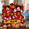 Custom Name Mickey Mouse Blanket, Mickey Quilt, Mickey Mouse Gifts