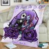 Custom Name Nightmare Before Christmas Fleece Blanket, Jack Skellington Gifts For Fans