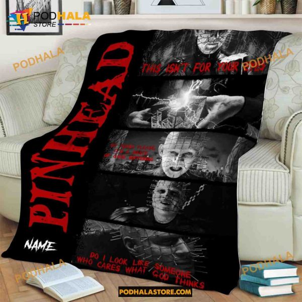 Custom Name Pinhead Character Halloween Blanket, The Killers Quilt