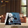 Custom Name Pumpkin Ghost Halloween Fleece Blanket, Scary Halloween Quilt 7
