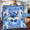 Custom Name Stitch and Lilo Blanket, Cute Stitch Quilt, Christmas Gift