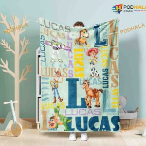 Custom Name Toy Friends Fleece Blanket