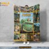 Custom Name Trash Truck Disney Blanket, Disney Cartoon Fleece Quilt