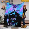 Custom Name Witch Halloween Blanket, Darkness On Moon Quilt
