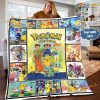 Custom Name with Pokemon Anime Fleece Blanket, Anime Lovers Gift