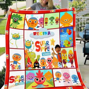 Custom Super Simple Songs Fleece Blanket For Kids Boy Girl