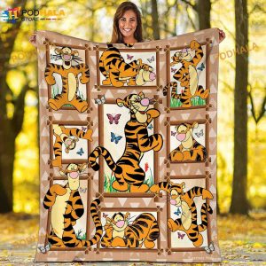 Custom Tigger Winnie The Pooh Blanket, Tigger Birthday Kid Gift, Tigger Lovers Gift