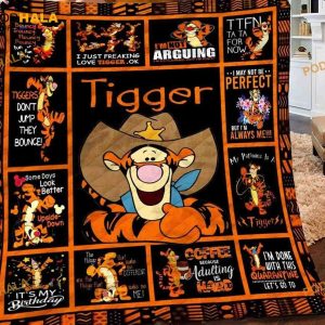 Custom Tigger Winnie The Pooh Quilt, Tigger Lovers Gift