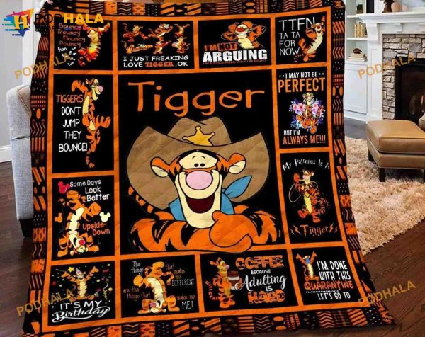 Custom Tigger Winnie The Pooh Quilt, Tigger Lovers Gift