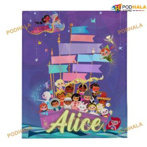 Customized Disney World The Little Mermaid - Alladin Characters - Princess - Frozen  - Tinkerbell Blanket
