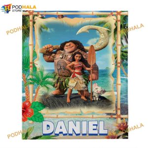 Customized Moana Blanket, Disney Moana Character Blanket, Moana Lover Blanket Gifts