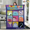 Customized Monsters Inc Fleece Blanket, Disney Monsters Fleece Blanket For Kids