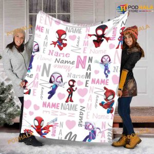 Customized Spidey and His Amazing Friends The Spider Gwen Fleece Blanket