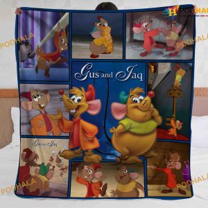 Cute Jaq And Gus Mouse Disney Fleece Blanket, Magic Kingdom Blanket, Quilt