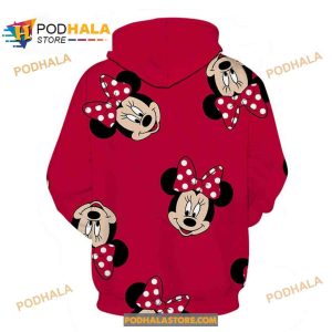 Cute Minnie Mouse Face Cartoon 3D Hoodie Sweatshirt Shirt 1