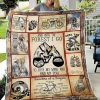 Cycling Keep Calm And Bike On And Into Fleece Blanket, Christmas Gifts