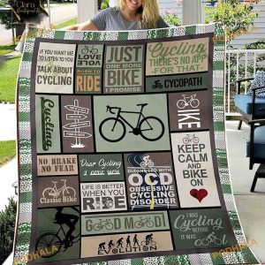 Cycling Life Is Better When You Ride Fleece Blanket, Quilt
