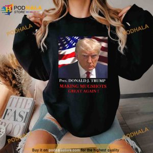 DONALD TRUMP MUGSHOT (Fulton County) Flag Great Political Shirt