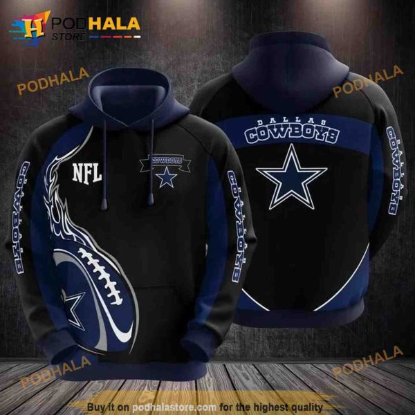 Dallas Cowboys NFL Football All Over Print 3D Hoodie Sweatshirt For Fans
