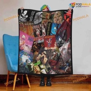 Death Metal Music Blanket, Heavy Metal Fleece Blanket, Christmas Gifts