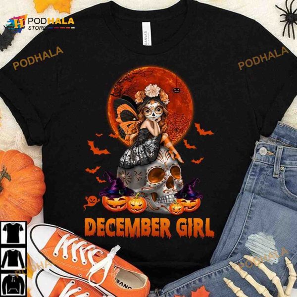 December Girl Halloween Costume For Girls Happy Halloween Shirt Hoodie