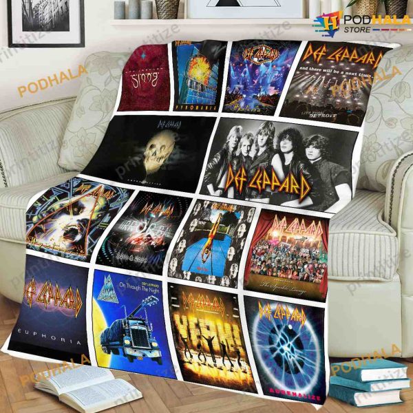 Def Leppard English Rock Band Fleece Blanket, Quilt, Christmas Gifts