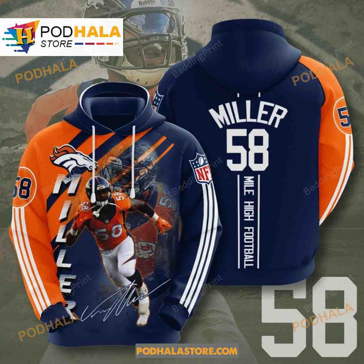 denver broncos jersey hoodie