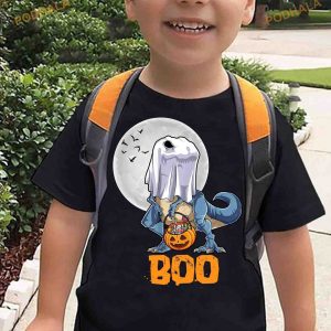 Dinosaur Ghost Trick Or Treat Halloween Costume Boo Shirt Hoodie