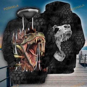 Dinosaurs 3D Hoodie Sweatshirt, Halloween Gift For Dinosaur Lovers