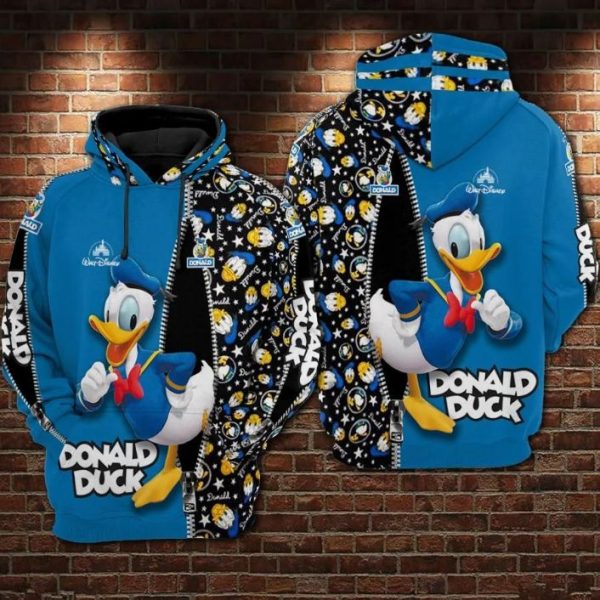 Disney Donald Duck All Over Print 3D Hoodie Sweatshirt