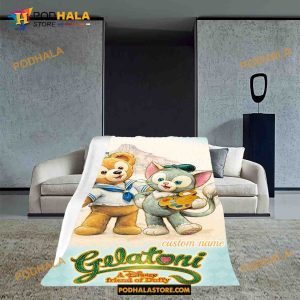 Disney Gelatoni Custom Name Fleece Blankets, Disney Quilt