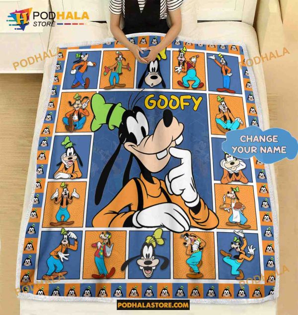 Disney Goofy Fleece Blanket, Goofy Quilt, Gifts For Disney Lovers