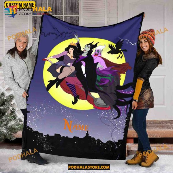 Disney Hocus Pocus Halloween  Fleece Blanket, Villains Character Blanket