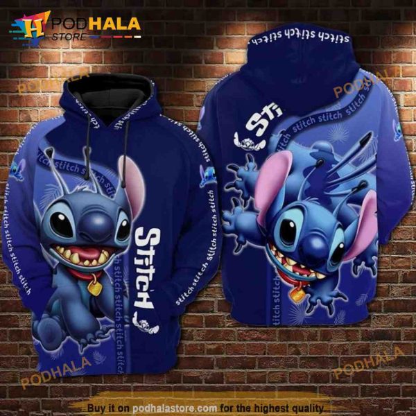 Disney Lilo And Stitch Cute 3d Hoodie Sweatshirt