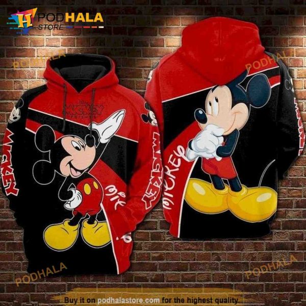 Disney Mickey Mouse Cute 3d Hoodie, Mickey Mouse Gifts For Adults