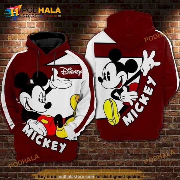 Disney Mickey Mouse Cute Funny Love 3d Hoodie Sweatshirt