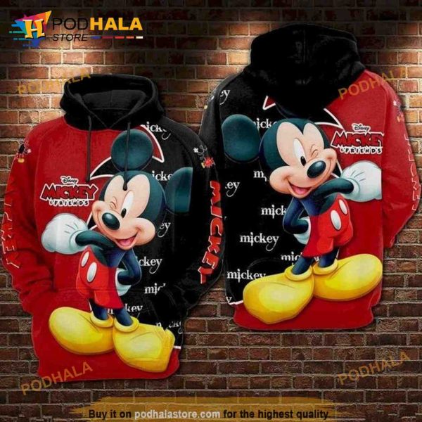 Disney Mickey Mouse Funny 3d Hoodie, Mickey Mouse Gifts