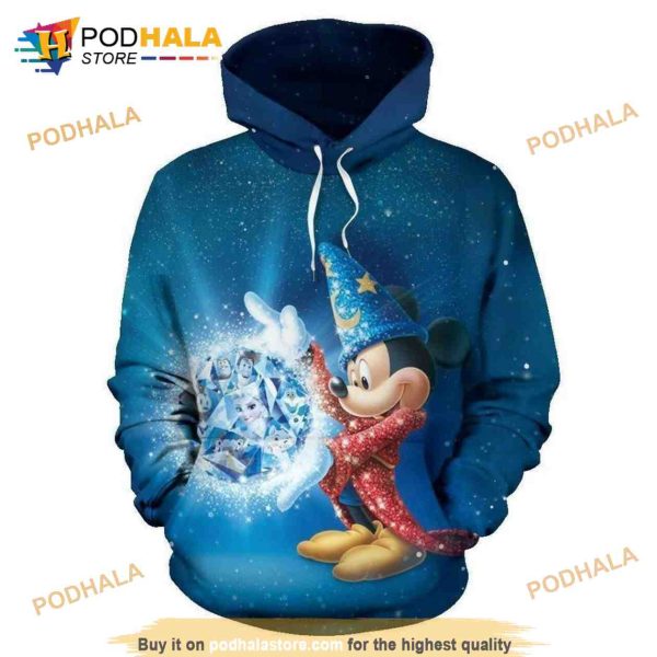 Disney Mickey X Frozen 3d Hoodie Sweatshirt