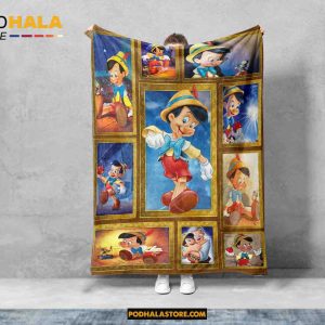 Disney Pinocchio Blanket, Disney Lovers Quilt