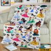 Custom Name Disney Princess Fleece Blanket, Princess Characters Blanket
