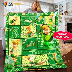 Disney Tinkerbell Fleece Blanket, Gifts For Disney Lovers