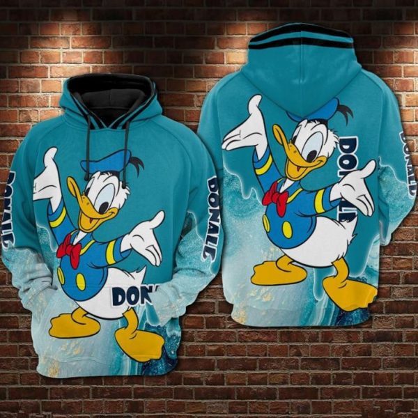 Donald Duck Movies Disney Over Print 3D Hoodie Sweatshirt