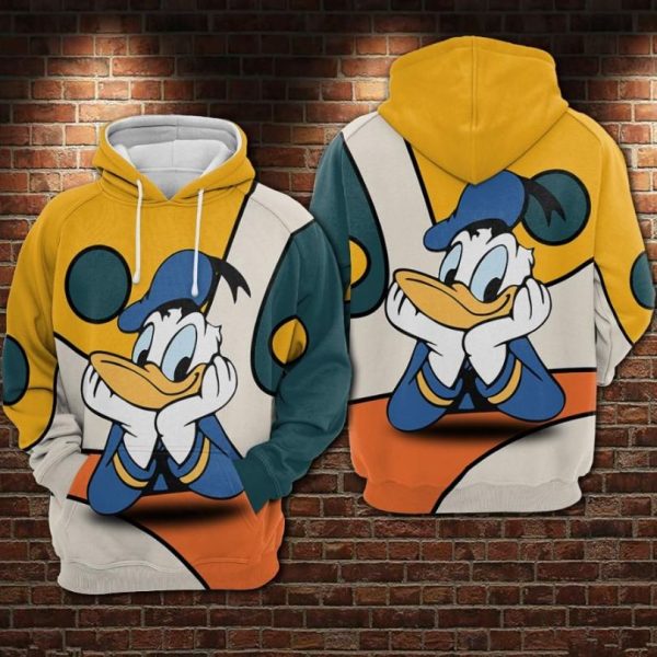 Donald Duck Movies The Disney Over Print 3D Hoodie Sweatshirt