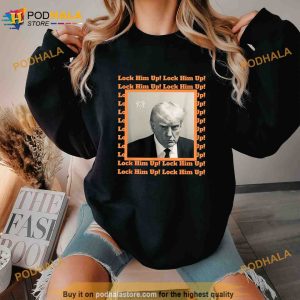 Donald Trump Mugshot Fulton Lock Him Up Orange AntiTrump Shirt, Political Gifts