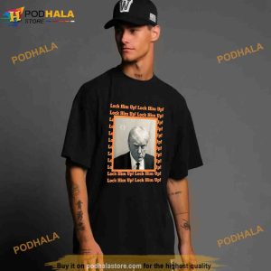 Donald Trump Mugshot Fulton Lock Him Up Orange AntiTrump Shirt Political Gifts 2