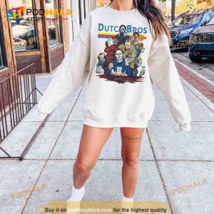 Dutch Bros Halloween Horror Movie Killers Halloween Shirt, Coffee Halloween Sweatshirt
